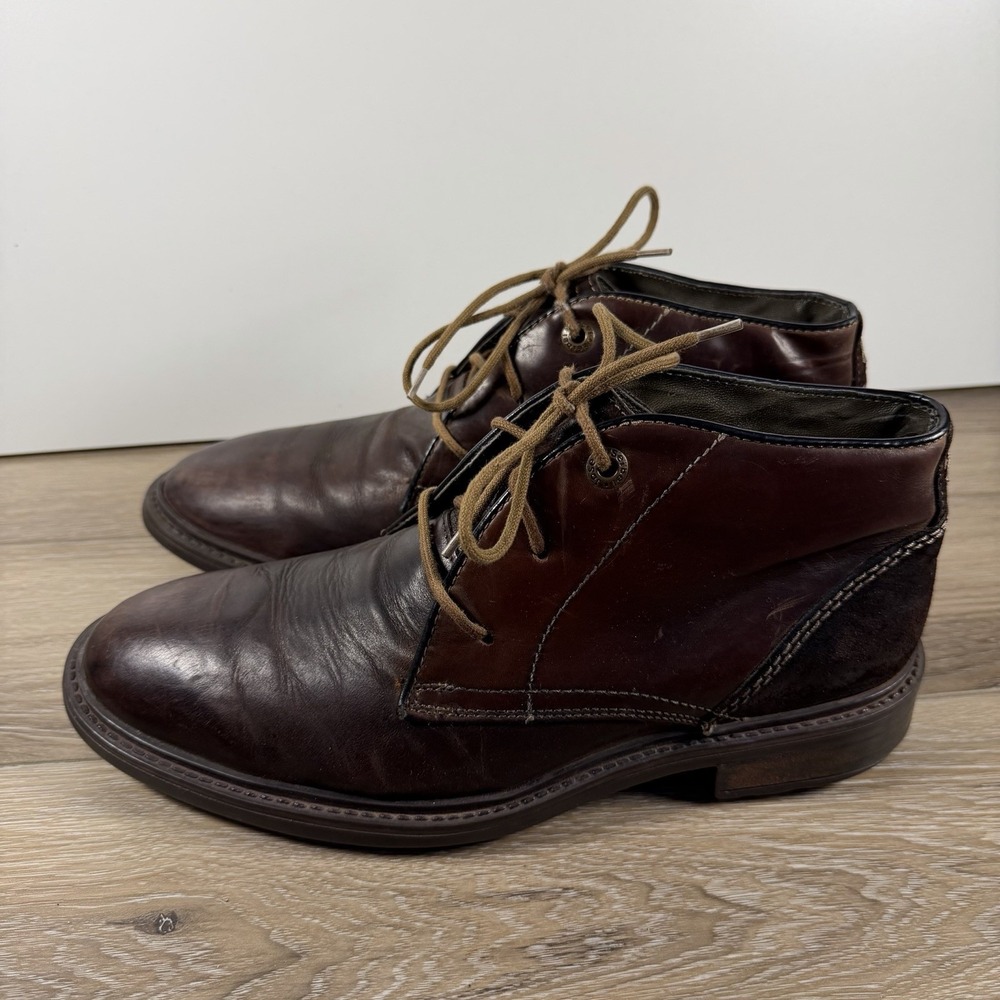 Josef Seibel Mens Chukka Dress‎ Shoes Size 8 M Brown Leather EU 41
